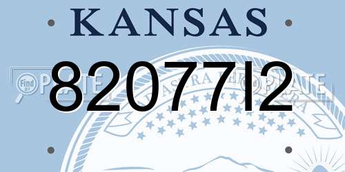 82077I2 Kansas License Plate