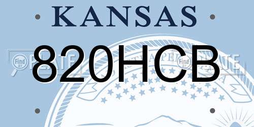 820HCB Kansas License Plate