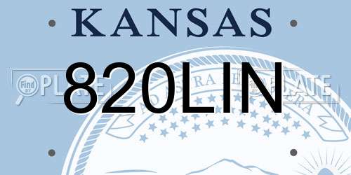 820LIN Kansas License Plate