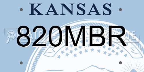 820MBR Kansas License Plate