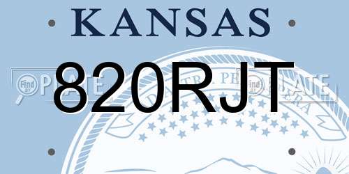 820RJT Kansas License Plate