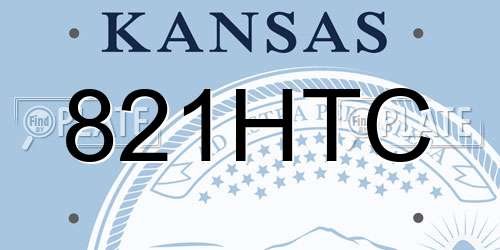 821HTC Kansas License Plate