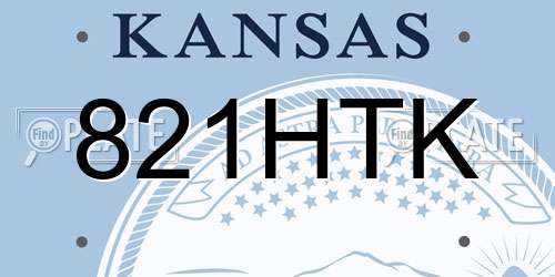 821HTK Kansas License Plate