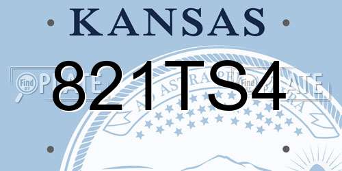 821TS4 Kansas License Plate