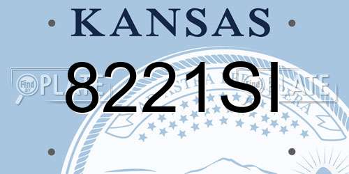 8221SI Kansas License Plate