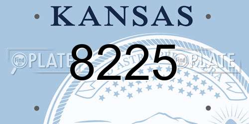 8225 Kansas License Plate