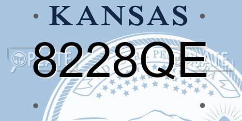 8228QE Kansas License Plate