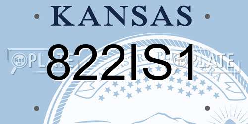 822IS1 Kansas License Plate