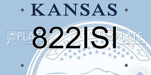 822ISI Kansas License Plate