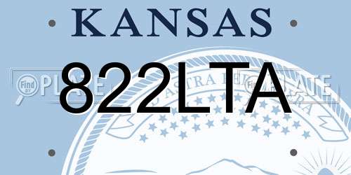 822LTA Kansas License Plate