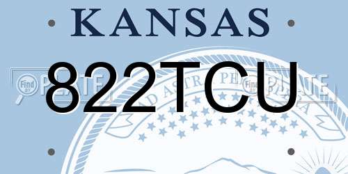 822TCU Kansas License Plate