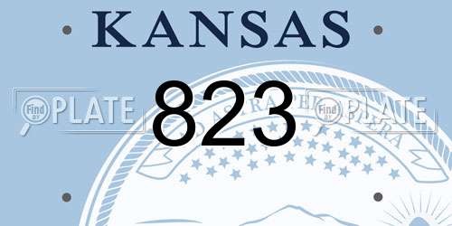 823 Kansas License Plate