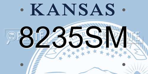8235SM Kansas License Plate