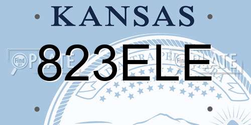 823ELE Kansas License Plate