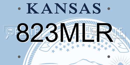 823MLR Kansas License Plate
