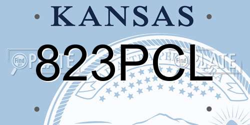 823PCL Kansas License Plate
