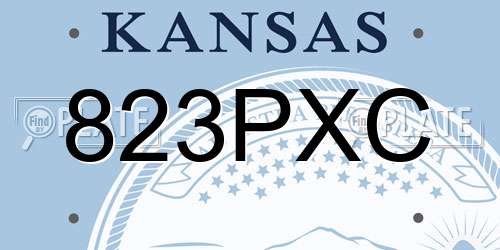 823PXC Kansas License Plate