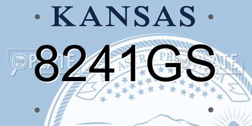 8241GS Kansas License Plate