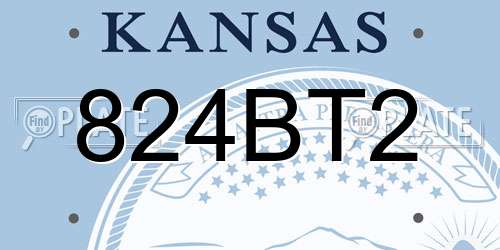 824BT2 Kansas License Plate
