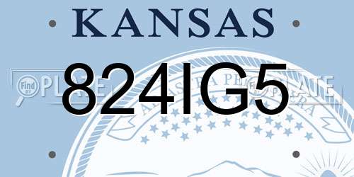 824IG5 Kansas License Plate