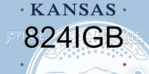 824IGB Kansas License Plate
