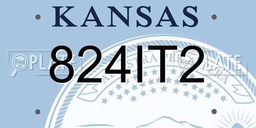 824IT2 Kansas License Plate