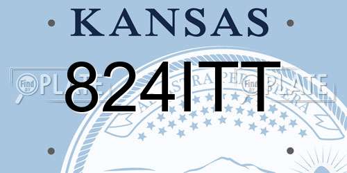 824ITT Kansas License Plate