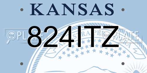 824ITZ Kansas License Plate