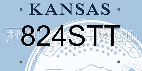 824STT Kansas License Plate