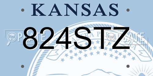 824STZ Kansas License Plate
