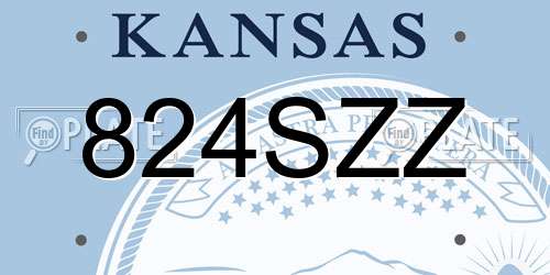 824SZZ Kansas License Plate