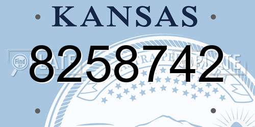 8258742 Kansas License Plate