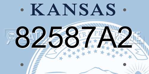 82587A2 Kansas License Plate