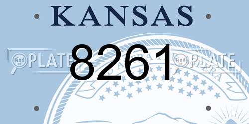 8261 Kansas License Plate