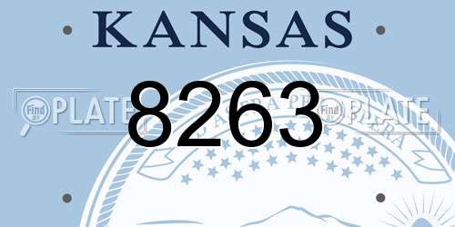8263 Kansas License Plate