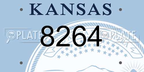 8264 Kansas License Plate
