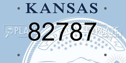 82787 Kansas License Plate