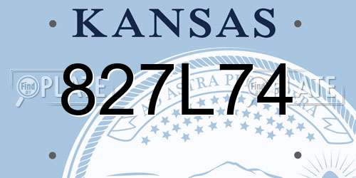 827L74 Kansas License Plate
