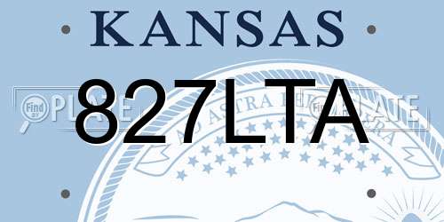 827LTA Kansas License Plate
