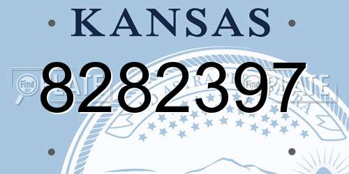 8282397 Kansas License Plate