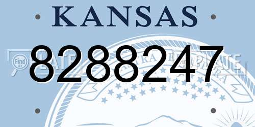 8288247 Kansas License Plate