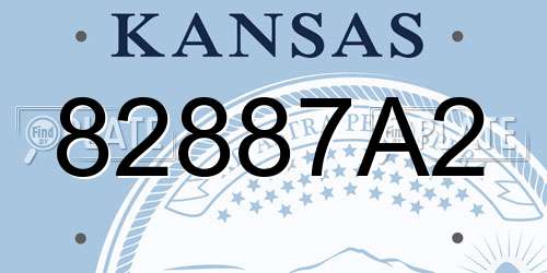 82887A2 Kansas License Plate
