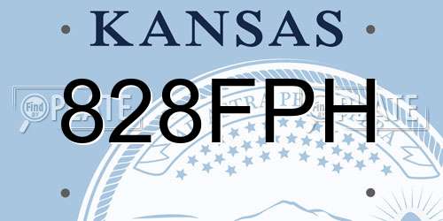828FPH Kansas License Plate