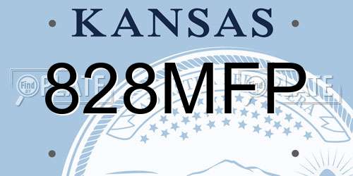 828MFP Kansas License Plate