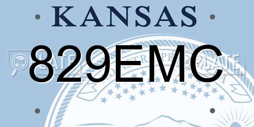 829EMC Kansas License Plate