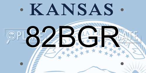 82BGR Kansas License Plate