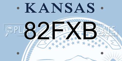 82FXB Kansas License Plate