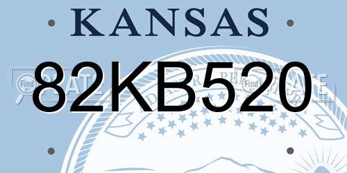 82KB520 Kansas License Plate