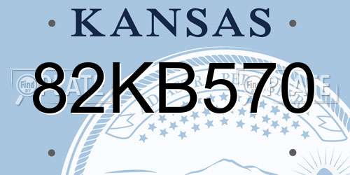 82KB570 Kansas License Plate