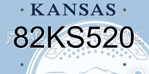 82KS520 Kansas License Plate